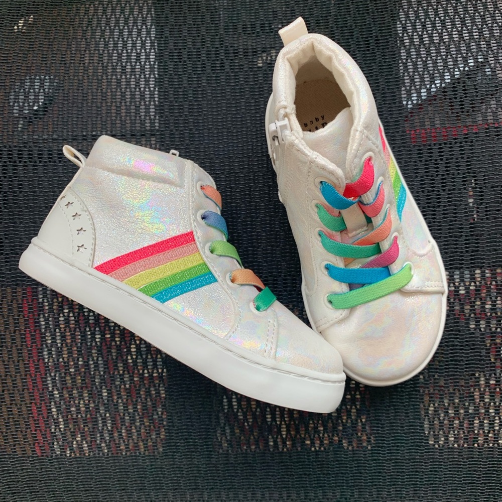 GAP Toddler Girls Rainbow High Tops - size 9